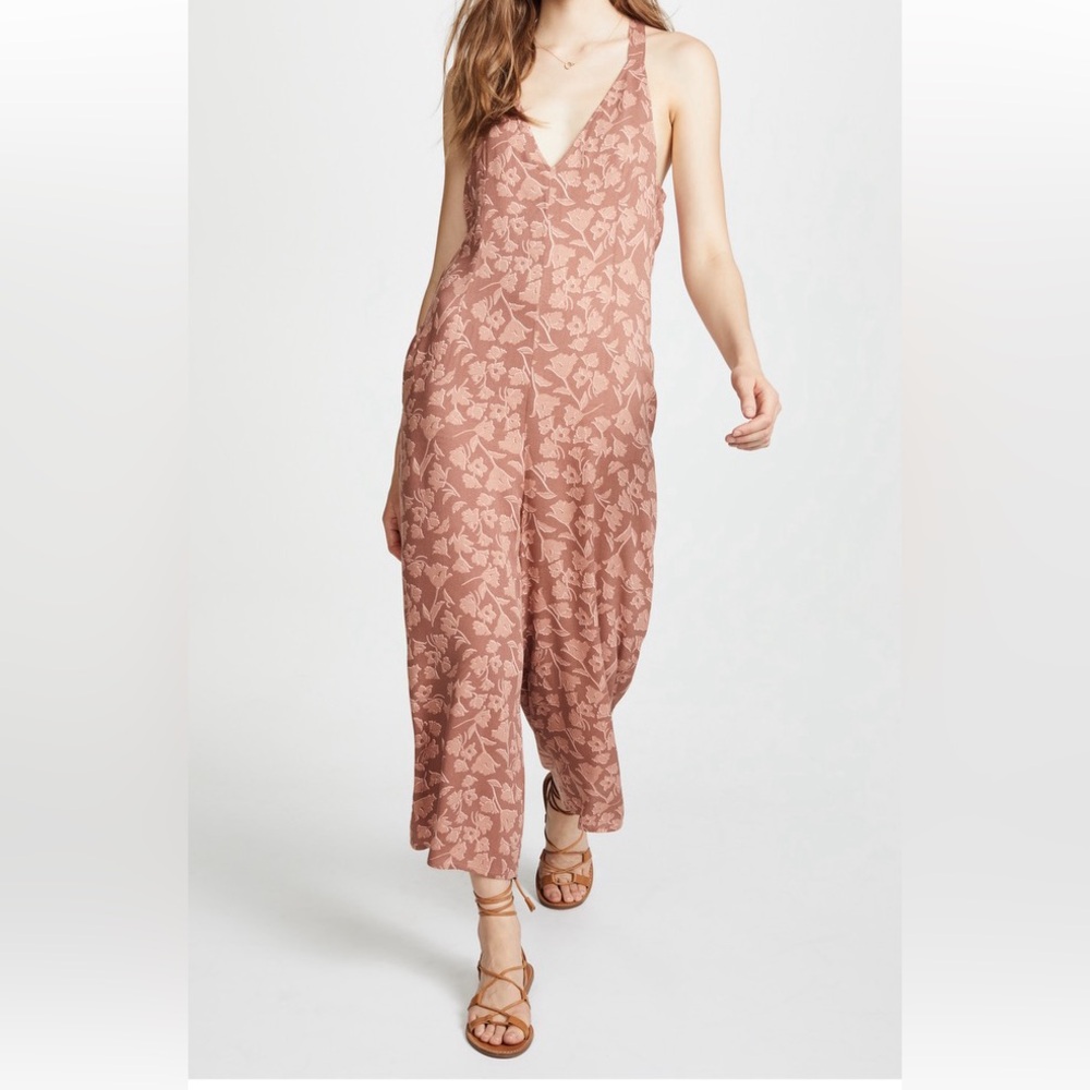 Knot Sisters Petty Jumpsuit in Sienna Tulips Pockets Women's Large Floral - Picture 3 of 16